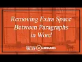 Removing Extra Space Between Paragraphs in Word