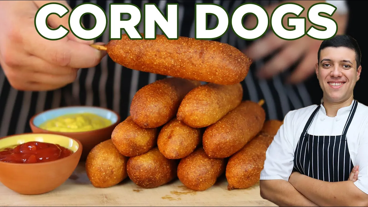 How to Make Corn Dogs   Recipe by Lounging with Lenny