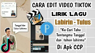 tutorial ccp lirik lagu labirin tulus