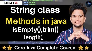 String Class Methods length isEmpty trim In Java Check String is Empty Or Not