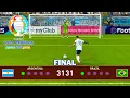 Argentina vs Brazil - Penalty Shootout - Final Copa America 2021 - eFootball PES 2021 Gameplay