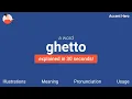 GHETTO - Meaning and Pronunciation