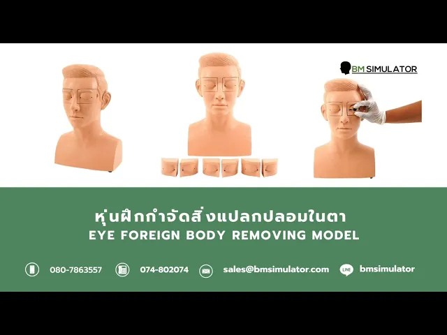 O002  หุ่นฝึกกำจัดสิ่งแปลกปลอมในตา / Eye Foreign Body Removing Model