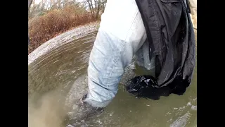 walk in water and mud