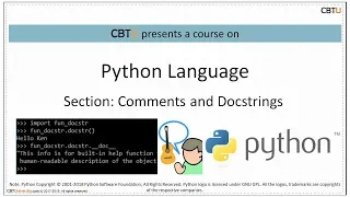2 2 Python Comments and docstrings