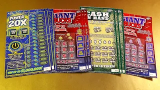 SBG 292 BIG WIN POWER 20X GIANT BUCKS CASH IN HAND FL Lottery Scratch Tickets