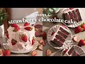 Download Lagu Strawberry Chocolate Cake 🍓 bake a cute summer cake with me