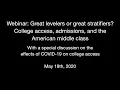 Great levelers or great stratifiers College access admissions and the American middle class