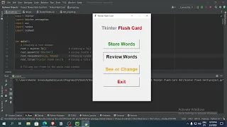Tkinter Flash Card