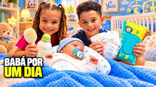 👶🏻🍼 MARIA CLARA E GAEL VIRARAM BABÁ POR UM DIA! ❤️