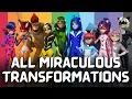 Miraculous ALL Character Transformations and Unifications Seasons 1-5 Miraculous Ladybug