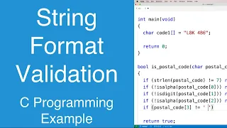 String Format Validation C Programming Example