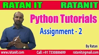 Python tutorials Assignment Part-2 By Ratan Sir