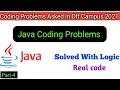 java off campus 2021 problems asked in various MNC off coding problems for