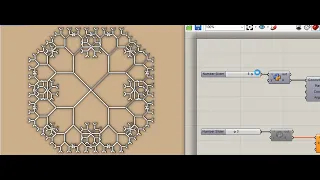Radial fractal by code and