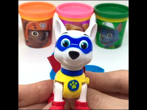 Apollo the Super-Pup, Paw Patrol Play-Doh Molds, and Surprise Toys #shorts