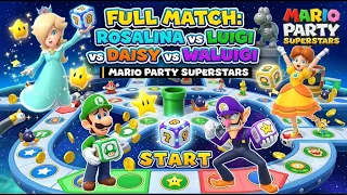 Rosalina vs Luigi vs Daisy vs Waluigi - Mario Party Superstars Gameplay