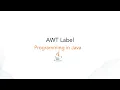 AWT Label in java
