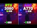RTX 3080 vs ARC A770 - Test in 8 Games