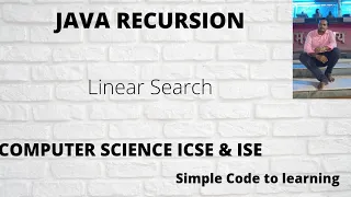 Linear Search Using Recursion In Java