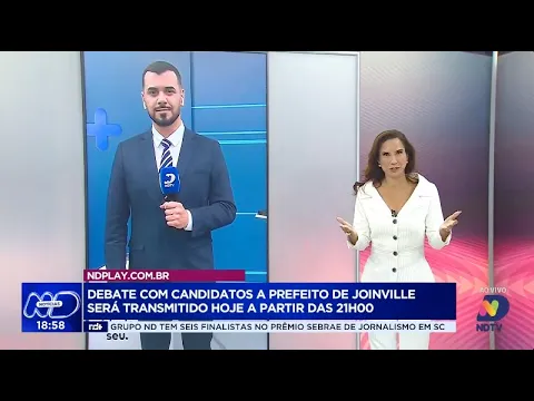 Candidatos à Prefeitura de Joinville participam de debate ao vivo