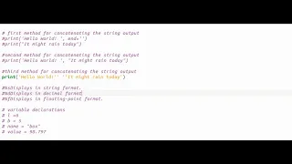Displaying Data with Python print Formatting and Concatenation Part2
