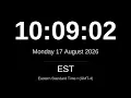 LIVE Eastern Standard Time EST Clock New York Toronto Miami Wall Street Time