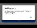 Facebook Messenger Instagram Unable to login an unexpected error occurred Please try again 2026