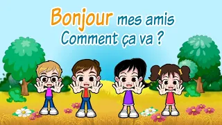 Bonjour Mes Amis Chanson Pour Enfants Salut Mes Amis French Song For Kids 
