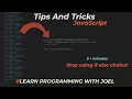 Five Minutes on Tips and Tricks - JavaScript