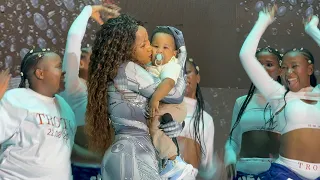 emotional moment sheebah performs somebody song with her baby