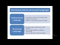 Ch8 - 06 Structured and Unstructured languages