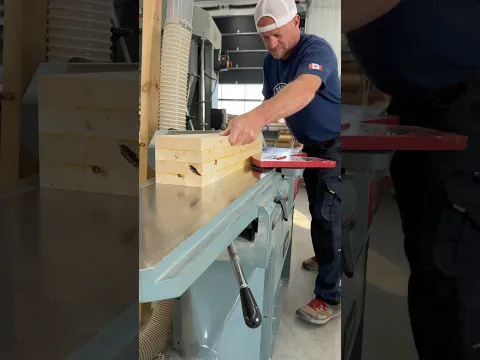 Now the glue has cured its back to the @KINGCANADAINC jointer to get two sides flat and at 90