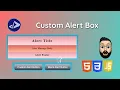 Create a Custom Alert Box using HTML CSS JavaScript Customized Dev