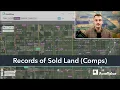 How does AcreValue s Comp Sales Database work