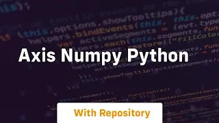 axis numpy python
