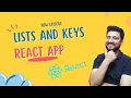 Lists and Keys in React App React Tutorials in Hindi