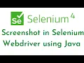 Screenshot in Selenium Webdriver using Java How to take Screenshot in Selenium Selenium Tutorial