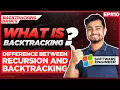 What is backtracking Difference between recursion and backtracking Ep - 10 DSA by Nishant