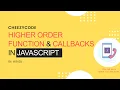 Higher Order Function in JavaScript Callbacks in JavaScript Hindi