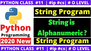 python string program string is alphanumeric or not 2020