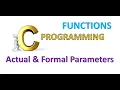 C Programming Tutorials Actual Formal parameters Malayalam