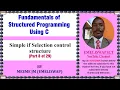 Simple If Selection Control Structure in Structured Computer Programming using C Language