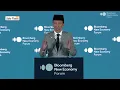 Lagu Berbahasa Inggris! Jokowi Beri Closing Address acara Bloomberg New Economy Forum di Singapura.