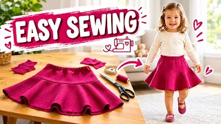 Upcycle Fabric Scraps! ✂️ DIY Ruffled Toddler Skirt (Ages 2-3)