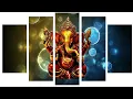 5 Panels Set The Hindu God Ganesh