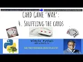 4 Card Game WAR Using random shuffle to shuffle the cards