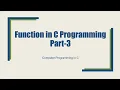 Function in C Part 3 How to define Function in C Return Keyword C Tutorials in Hindi