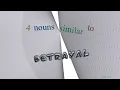 betrayal - 4 nouns synonym of betrayal sentence examples