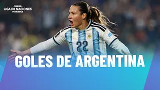 TODOS LOS GOLES DE ARGENTINA EN LA CONMEBOL LIGA DE NACIONES FEMENINA